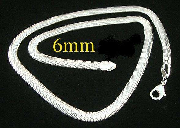 51cm STERLING SILVER HERINGBONE NECKLACE