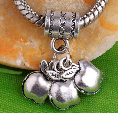 Silver Plated DANGLING APPLE BAIL Fit PaRdora