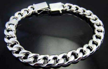 .925 STERLING SILVER  MENS  BRACELET 7 mm