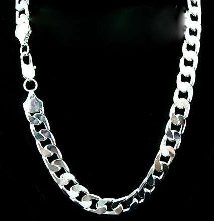 STERLING SILVER 12MM MENS CHAIN