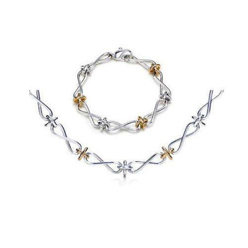 STUNNING STERLING SILVER & GOLD TONE AFFINITY NET