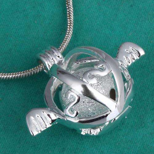 SILVER ANGEL WINGS BALL 42cm CHAIN