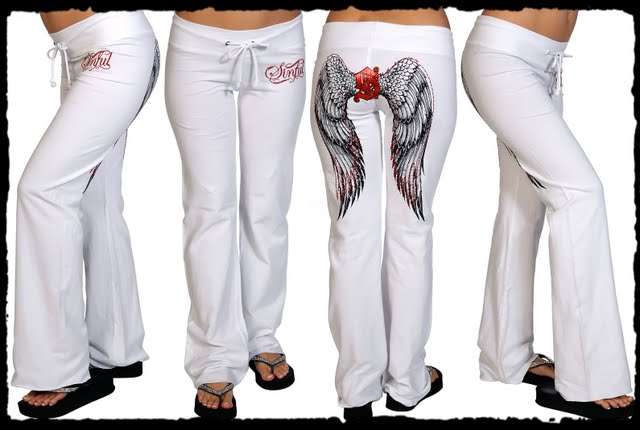 WHITE SINFUL SWEATPANTS SIZE: 8
