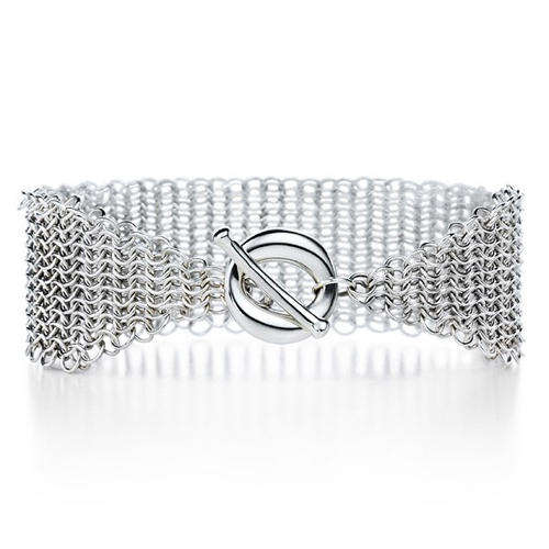 STUNNING 1,5 cm STERLING SILVER MESH BRACELET T/O CLASP
