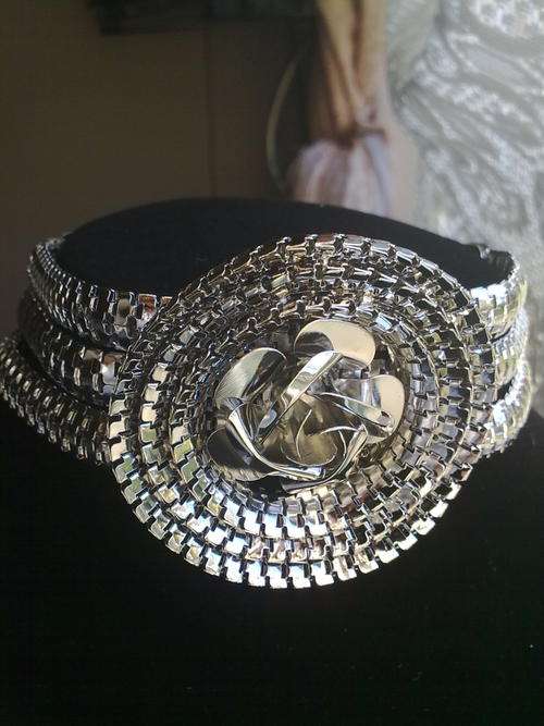 SILVER  ALOY  ROSE BRACELET 2,5CM
