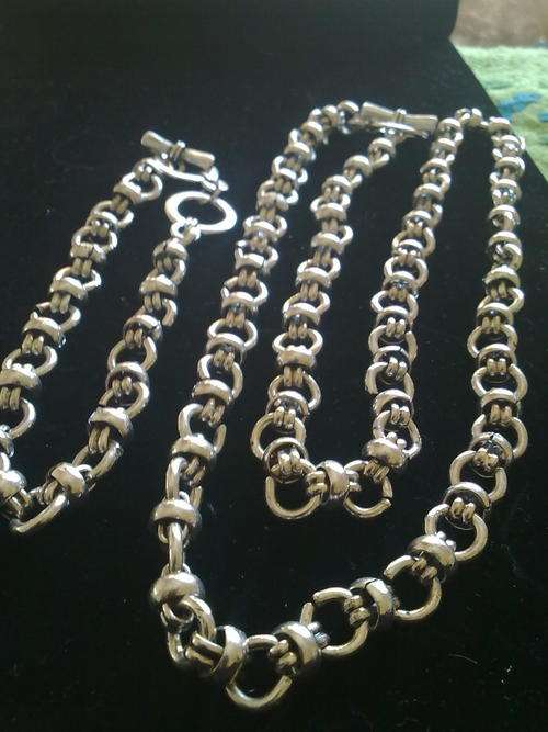 STUNNING TIBETAN SILVER NECKLACE BRACELET SET
