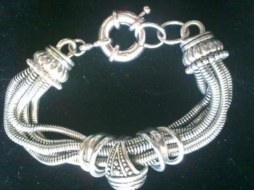 TIBETAN SILVER MULTI STRAND BRACELET BELCHER CLASP