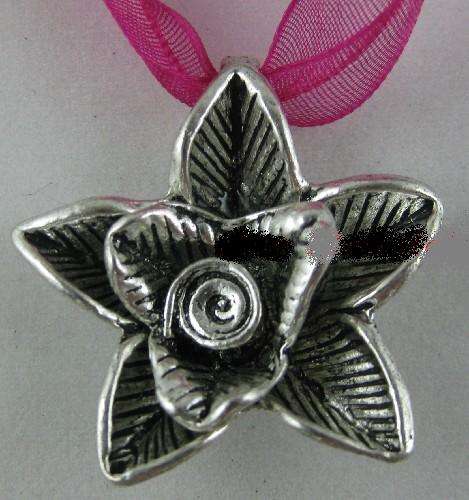 TIBETAN SILVER FLOWER PENDANT
