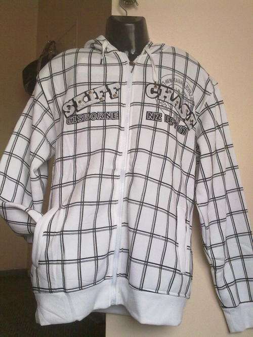 SEXY THICK QUALITY MENS HOODIES WHITE CHECK XL