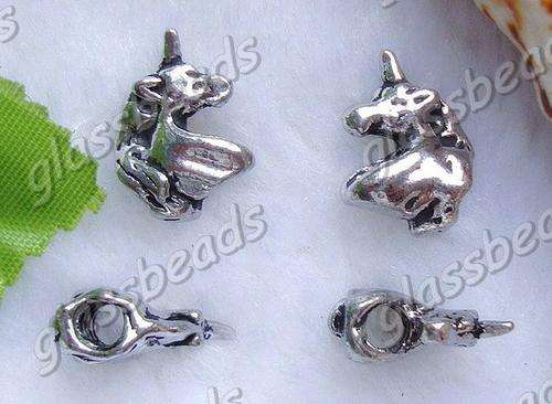 TIBETAN SILVER HORSE SCREW SPACER BEADS FITS PARDORA