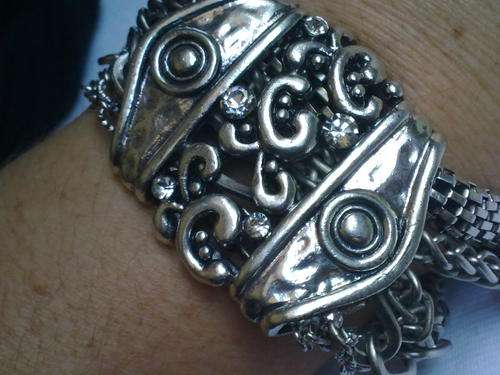 3,5 cm GORGEOUS TIBETAN SILVER WIDE BRACELET