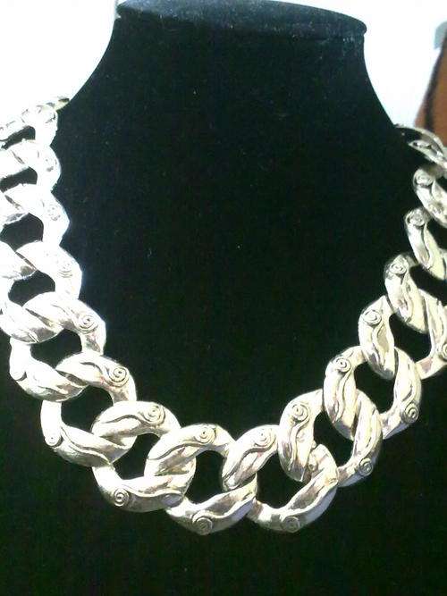 NEW!!! 28 mm LADIES TIBETAN SILVER CIRCLES NECKLACE STUNNING!!!