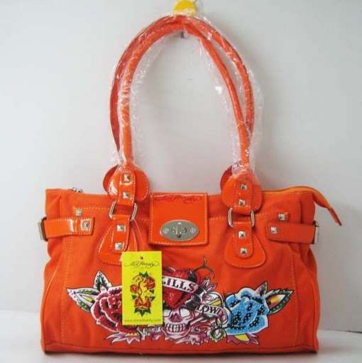 NEW!!! ONE ONLY! ED HARDY ORANGE HANDBAG
