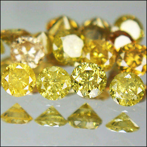 17 Pcs Lot 1.01 CTS Luster Greenish Yellow Diamond