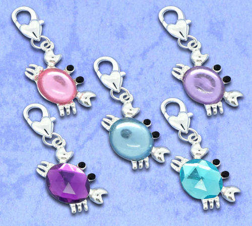 Crab Clip On Charm Fit Link Chain Bracelet