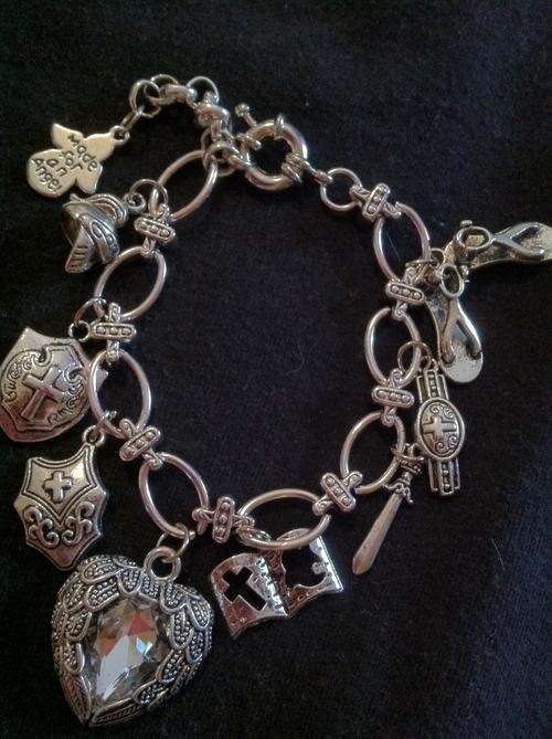 ***ARMOR OF GOD BRACELETS!!HANDMADE, CLEAR DIAMANTE!!!***