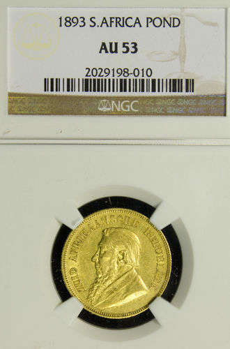 1893 Pond , NGC AU 53 @ R1 !!!!!!
