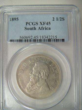 1895  2.5 Shillings , PCGS  XF 45  @ R1 !!!!!!