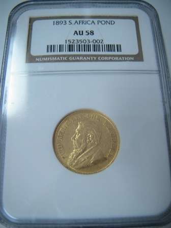 1893 Pond , NGC AU 58 @ R1 !!!!!!