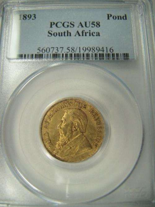 1893 Pond * PCGS Graded AU 58 @ R1 start !!
