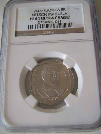 2000 Mandela  * NGC Graded  PF 64 Ultra Cameo  @ R1 start !!