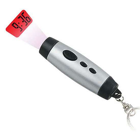 Mini LCD Projection Clock Key Ring