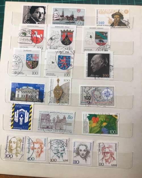 Germany 1990 - 1999 used stamps in A5 album (150+ stamps)