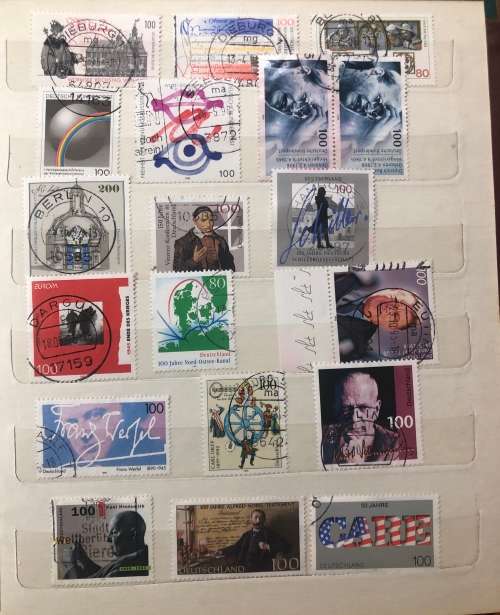 Germany 1990 - 1999 used stamps in A5 album (150+ stamps)