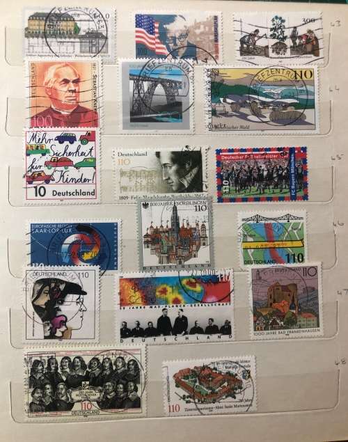 Germany 1990 - 1999 used stamps in A5 album (150+ stamps)
