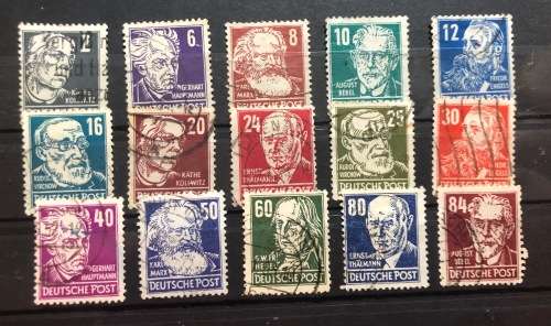 Germany Russian Zone 1948 Famous Germans used