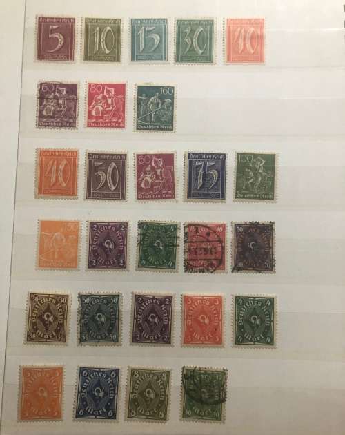 German Empire used stamps in small album (200+ stamps)