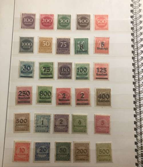 German Empire used stamps in small album (200+ stamps)