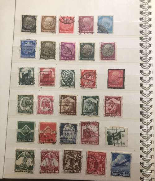 German Empire used stamps in small album (200+ stamps)
