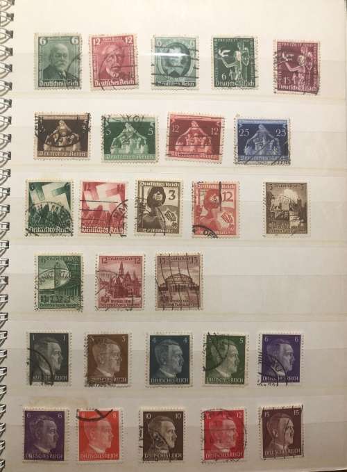 German Empire used stamps in small album (200+ stamps)