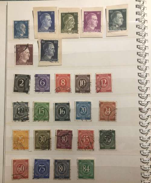 German Empire used stamps in small album (200+ stamps)