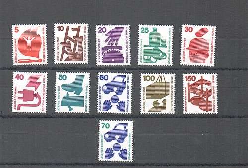 Germany Bundepost - 1971 Information About Accidents (Scott 1074 - 1085 14$) MNH