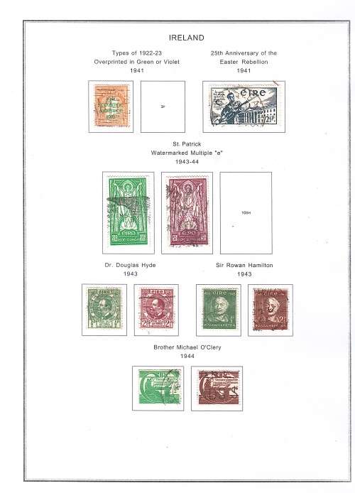 Ireland 1941 - 1960 on Steiner album pages. Fill the gaps