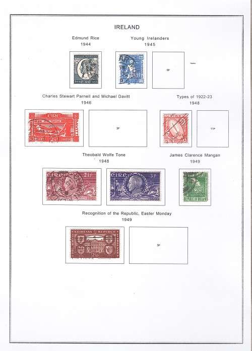 Ireland 1941 - 1960 on Steiner album pages. Fill the gaps