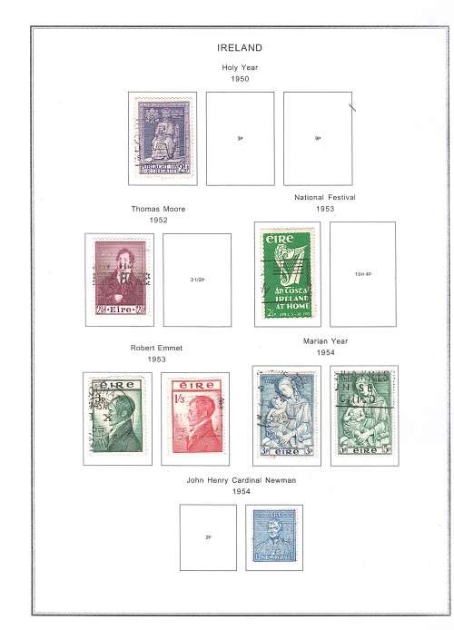 Ireland 1941 - 1960 on Steiner album pages. Fill the gaps