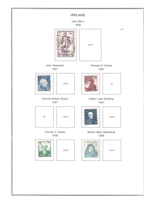 Ireland 1941 - 1960 on Steiner album pages. Fill the gaps