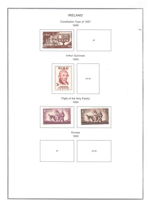 Ireland 1941 - 1960 on Steiner album pages. Fill the gaps