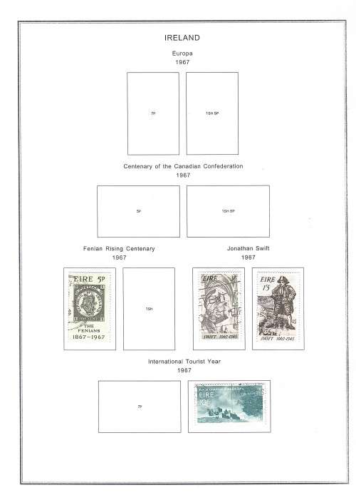 Ireland 1961 -1970 on Steiner album pages