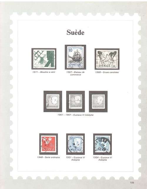 European pages with stamps