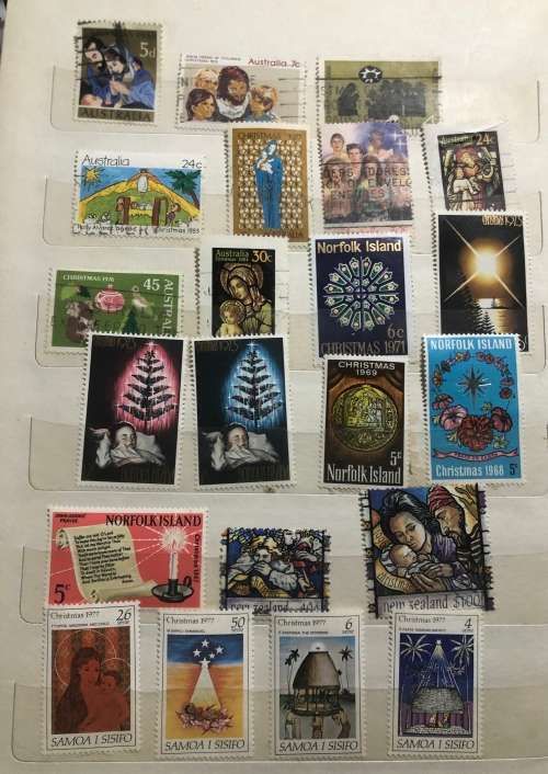 Christmas Theme Stamps in small album