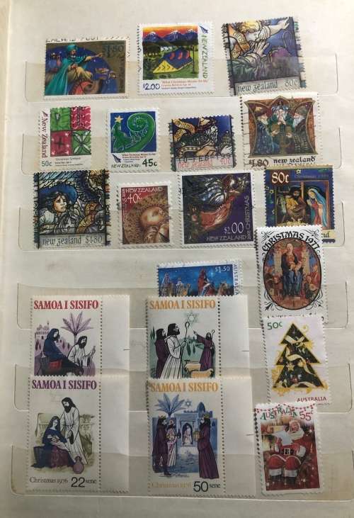 Christmas Theme Stamps in small album