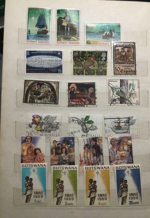Christmas Theme Stamps in small album
