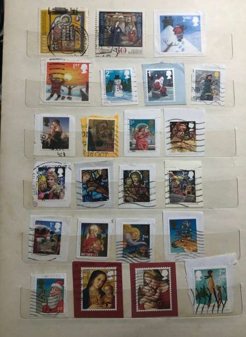 Christmas Theme Stamps in small album