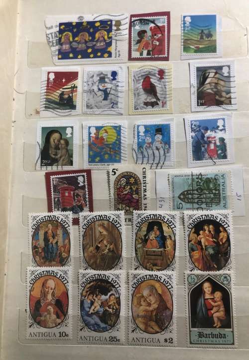 Christmas Theme Stamps in small album