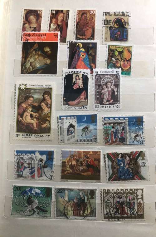 Christmas Theme Stamps in small album