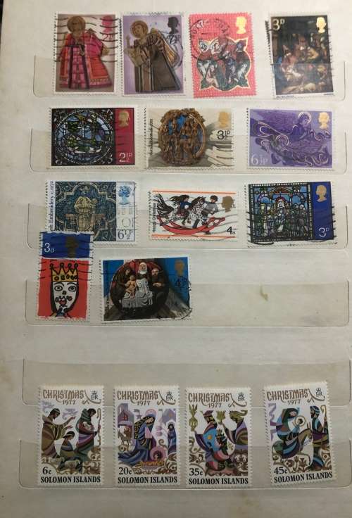 Christmas Theme Stamps in small album